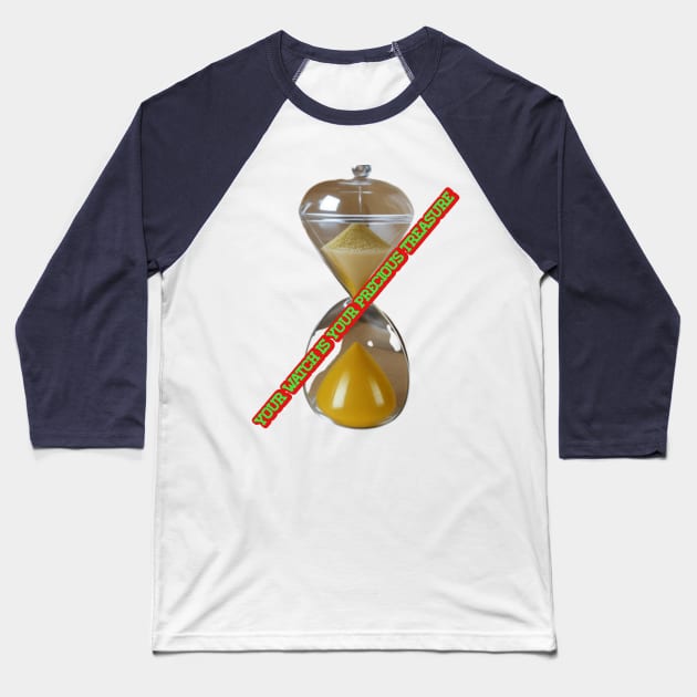 Glass hourglass Baseball T-Shirt by Avocado design for print on demand